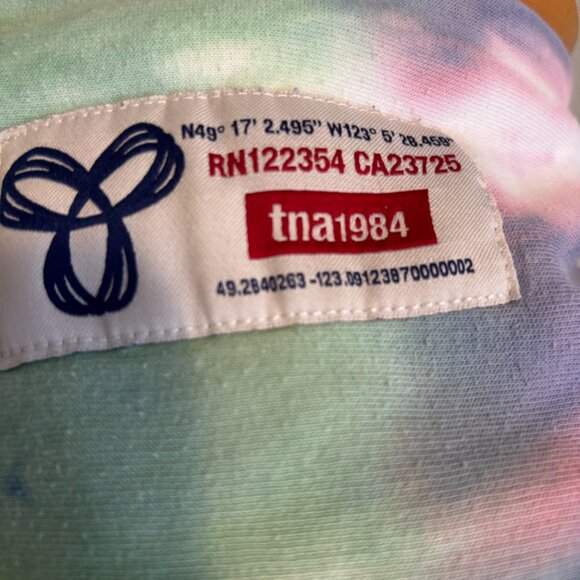 TNA Hoodie in Tye Dye Pastels. Size is Small but Fits to a XLarge - PTP 23” VGUC - Picture 5 of 6